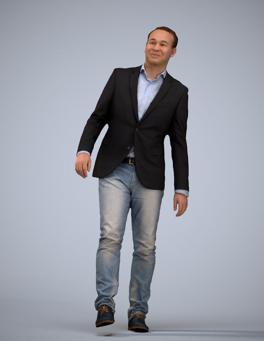 realistic 3D people man business, render-ready for V-Ray and Corona, FBX OBJ
