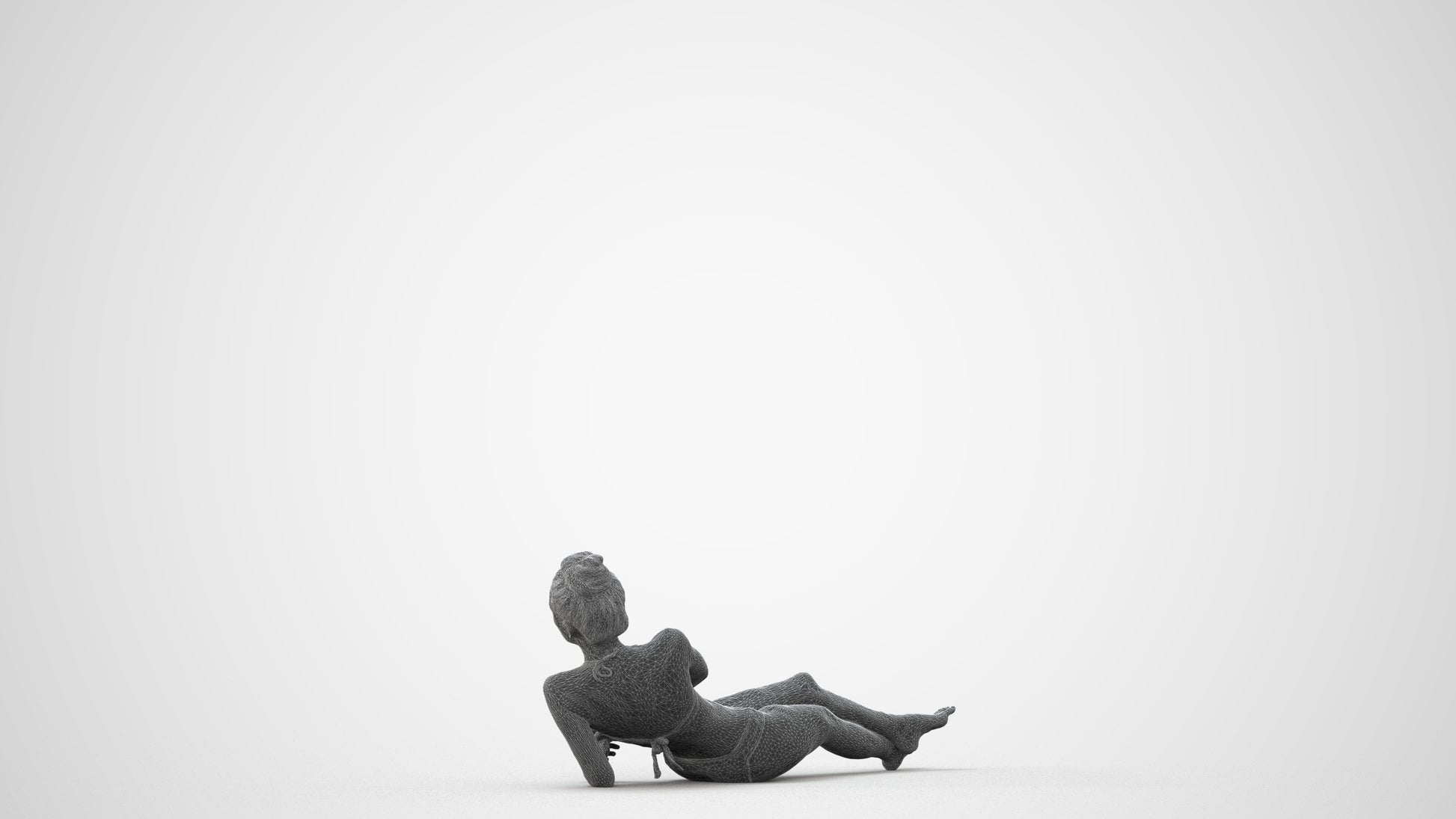 realistic 3D woman pool, scanned archviz people for Blender and 3ds Max, square thumbnail