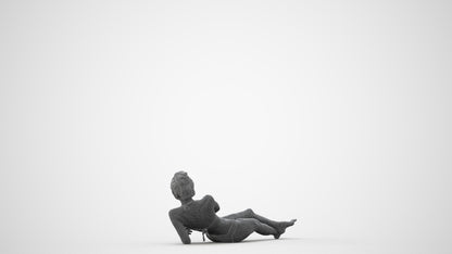 realistic 3D woman pool, scanned archviz people for Blender and 3ds Max, square thumbnail