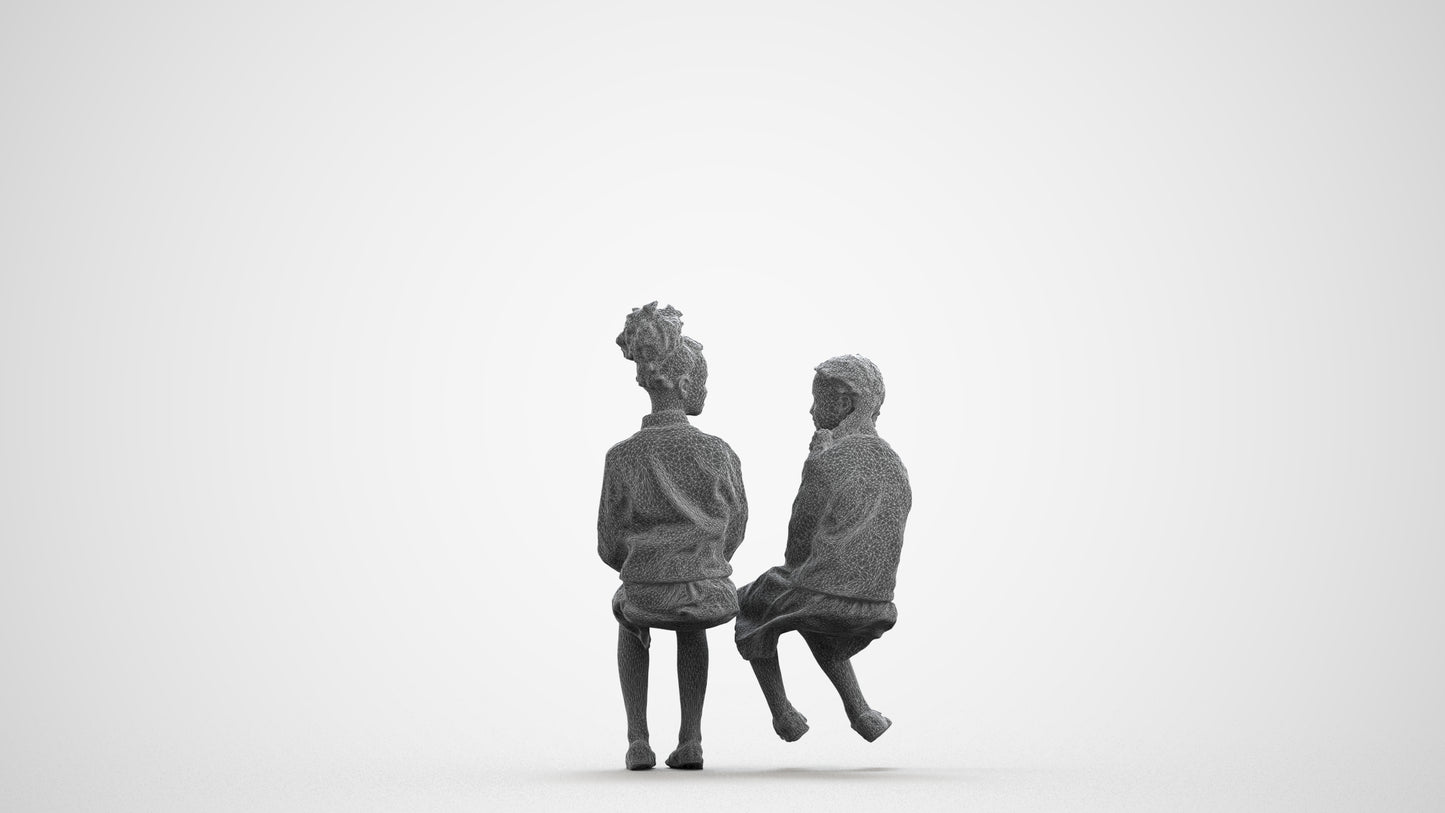 photogrammetry 3D girl kids, realistic human model archviz FBX, wireframe front view