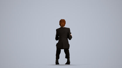 scanned 3D woman business, photogrammetry people for Enscape and V-Ray, front view render