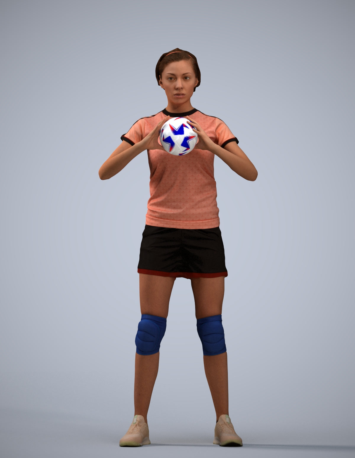 realistic 3D people woman sport, render-ready for V-Ray and Corona, FBX OBJ