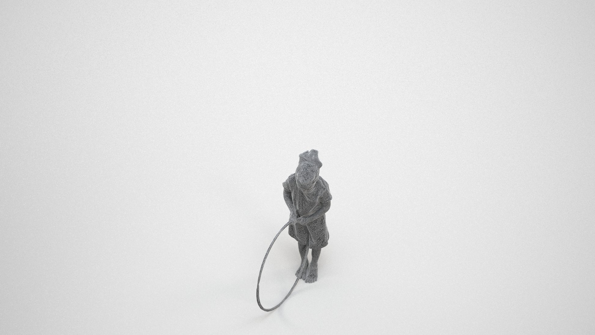 realistic 3D girl casual kids, scanned archviz people for Blender and 3ds Max, wireframe three-quarter view