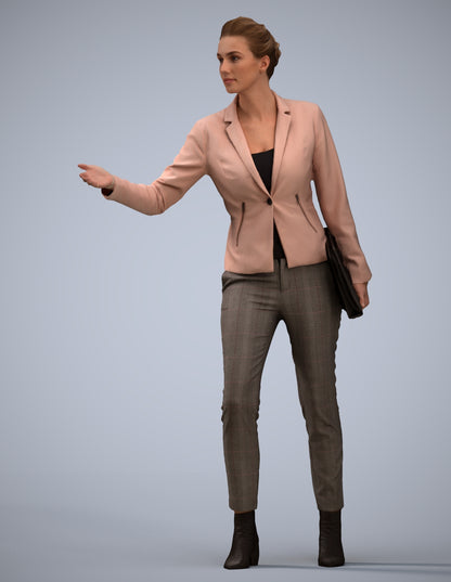 realistic 3D people woman business, render-ready for V-Ray and Corona, FBX OBJ