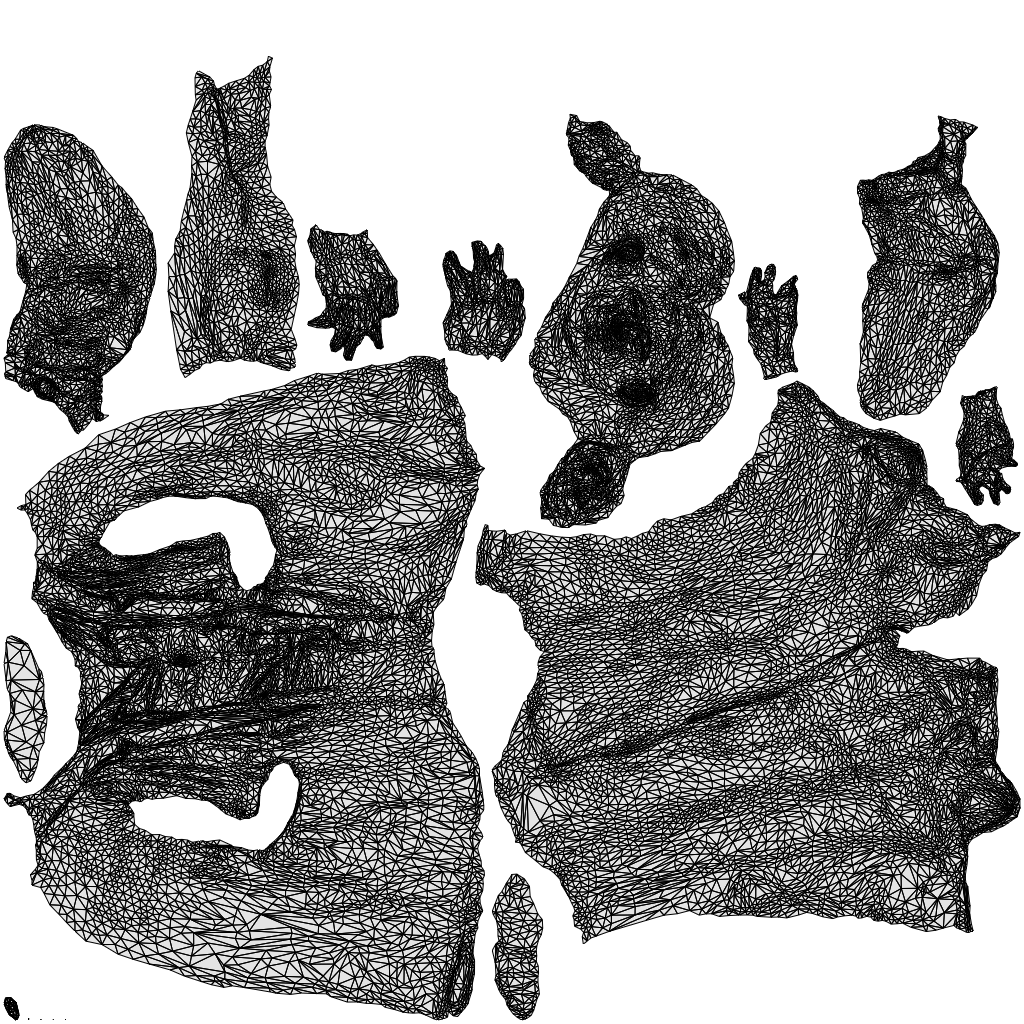 3D people model woman business walking, scanned human for 3ds Max rendering, wireframe top-down view