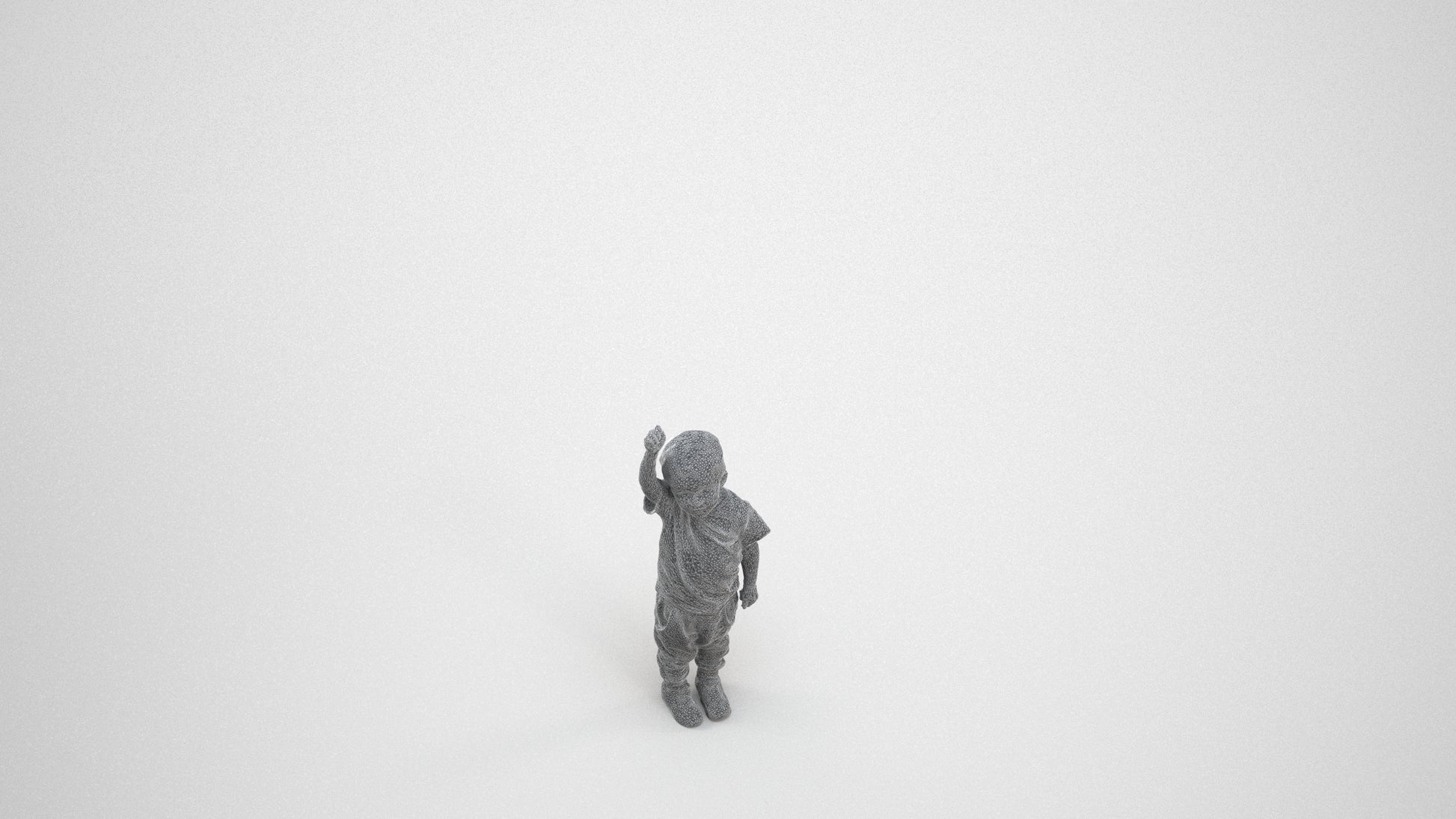 realistic 3D people boy casual kids, render-ready for V-Ray and Corona, FBX OBJ, wireframe three-quarter view