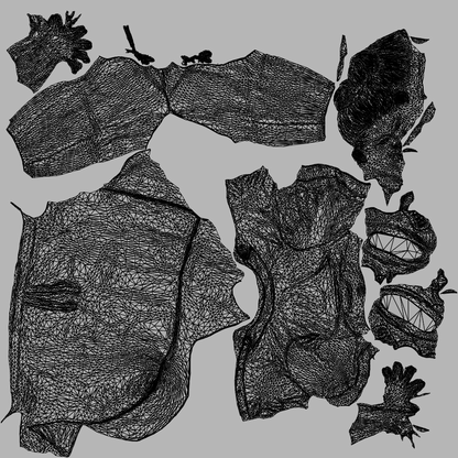 scanned 3D woman casual hospitality, photogrammetry people for Enscape and V-Ray, wireframe top-down view