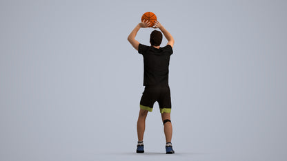 scanned 3D man sport, photogrammetry people for Enscape and V-Ray, front view render