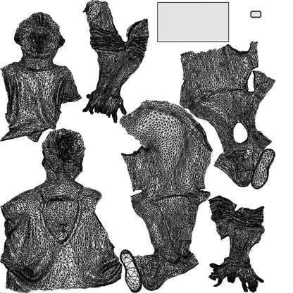 photogrammetry 3D woman casual sitting, realistic human model archviz FBX, wireframe top-down view