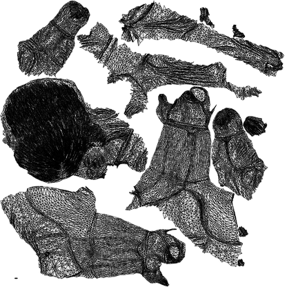scanned 3D woman business sitting, photogrammetry people for Enscape and V-Ray, wireframe top-down view
