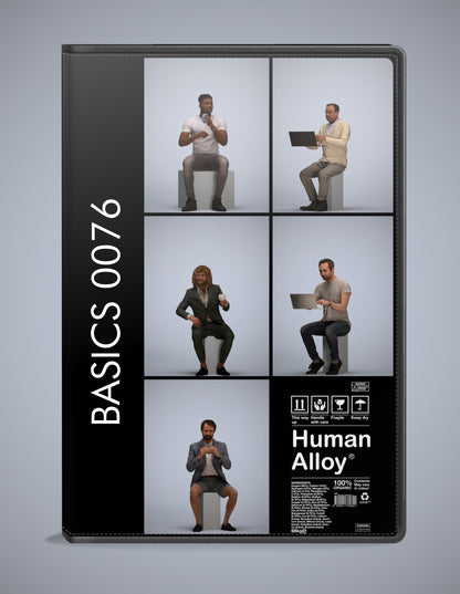 realistic 3D people business set, 5 render-ready models for V-Ray and Corona