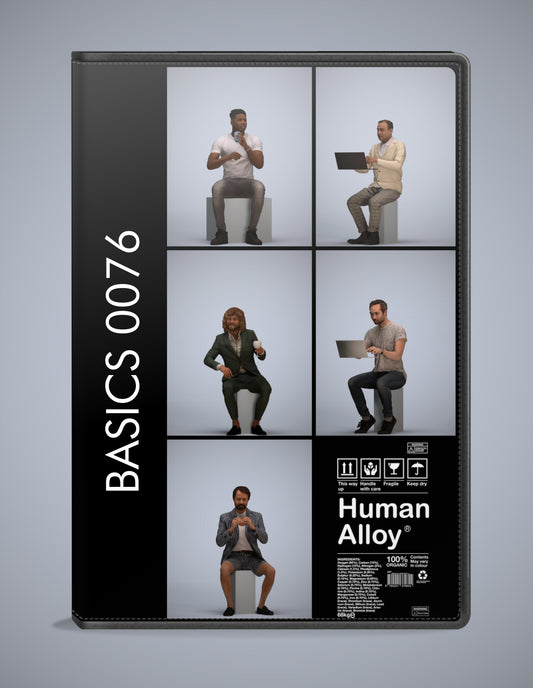 realistic 3D people business set, 5 render-ready models for V-Ray and Corona