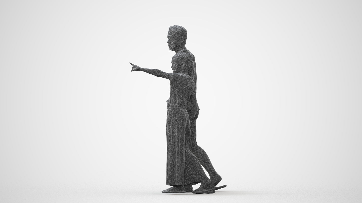 realistic 3D people man kids, render-ready for V-Ray and Corona, FBX OBJ, square thumbnail