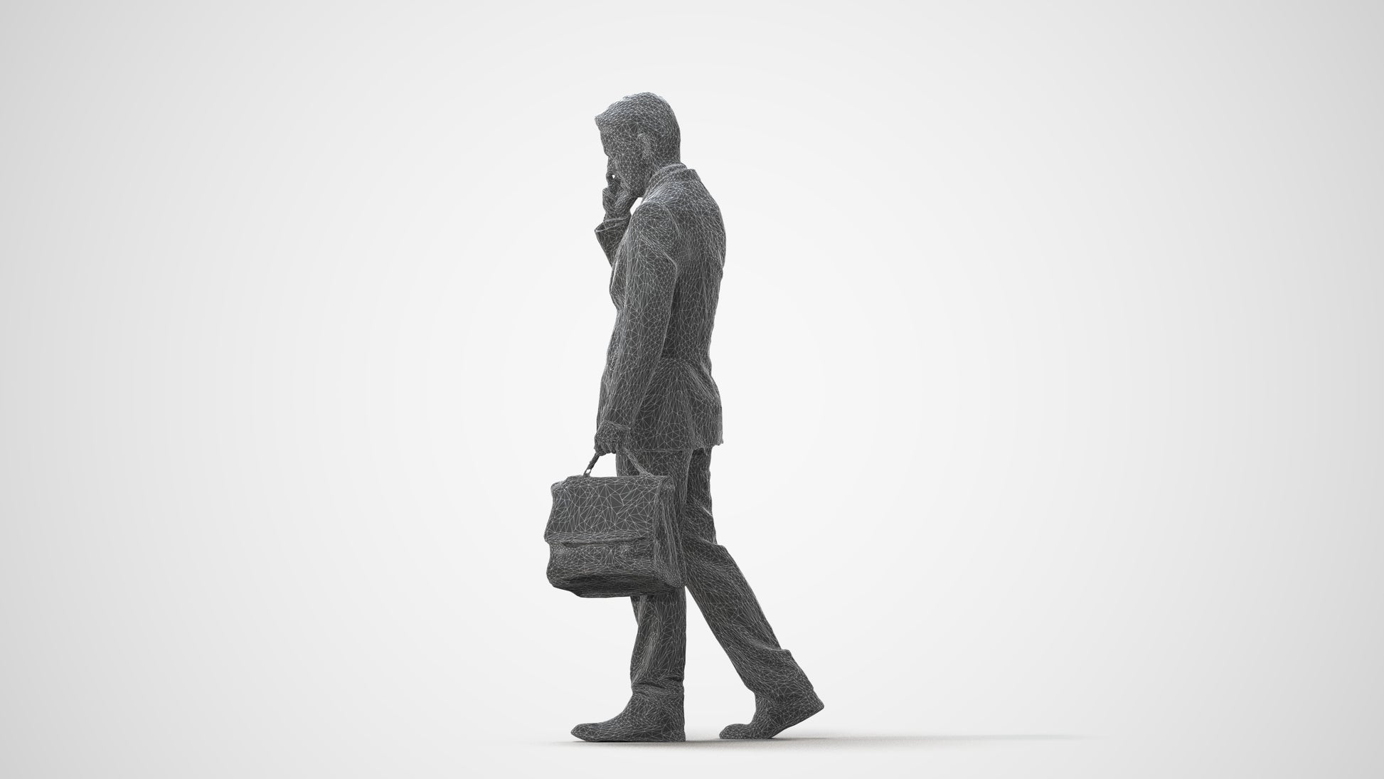 realistic 3D human man business, archviz people FBX OBJ for Blender, square thumbnail