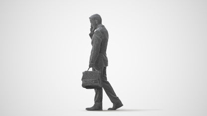 realistic 3D human man business, archviz people FBX OBJ for Blender, square thumbnail