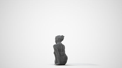 realistic 3D human woman pool, archviz people FBX OBJ for Blender, square thumbnail
