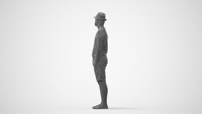 3D scanned man standing casual, photorealistic archviz people for Enscape and SketchUp, square thumbnail