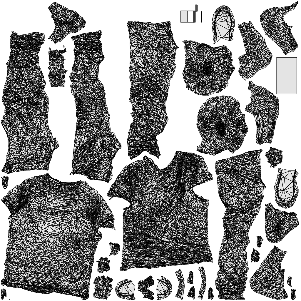 realistic 3D people senior man casual standing, render-ready for V-Ray and Corona, FBX OBJ, wireframe top-down view