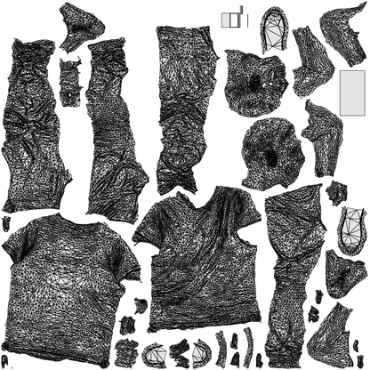realistic 3D people senior man casual standing, render-ready for V-Ray and Corona, FBX OBJ, wireframe top-down view