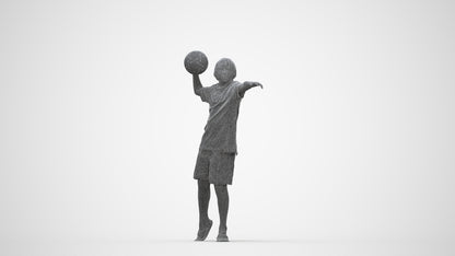 3D people model boy sport kids, scanned human for 3ds Max rendering, wireframe back view