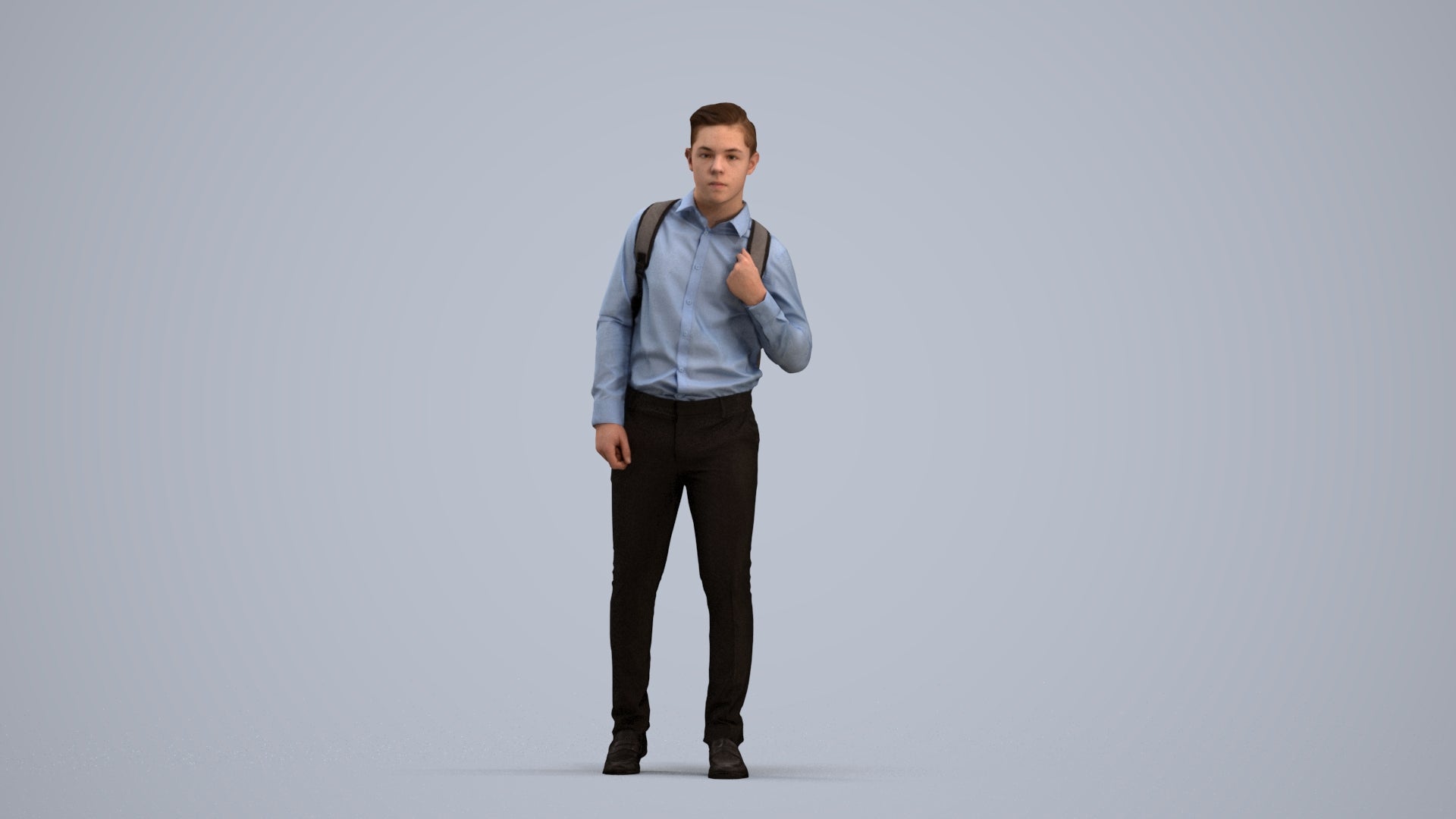 realistic 3D people boy kids, render-ready for V-Ray and Corona, FBX OBJ, standing pose render