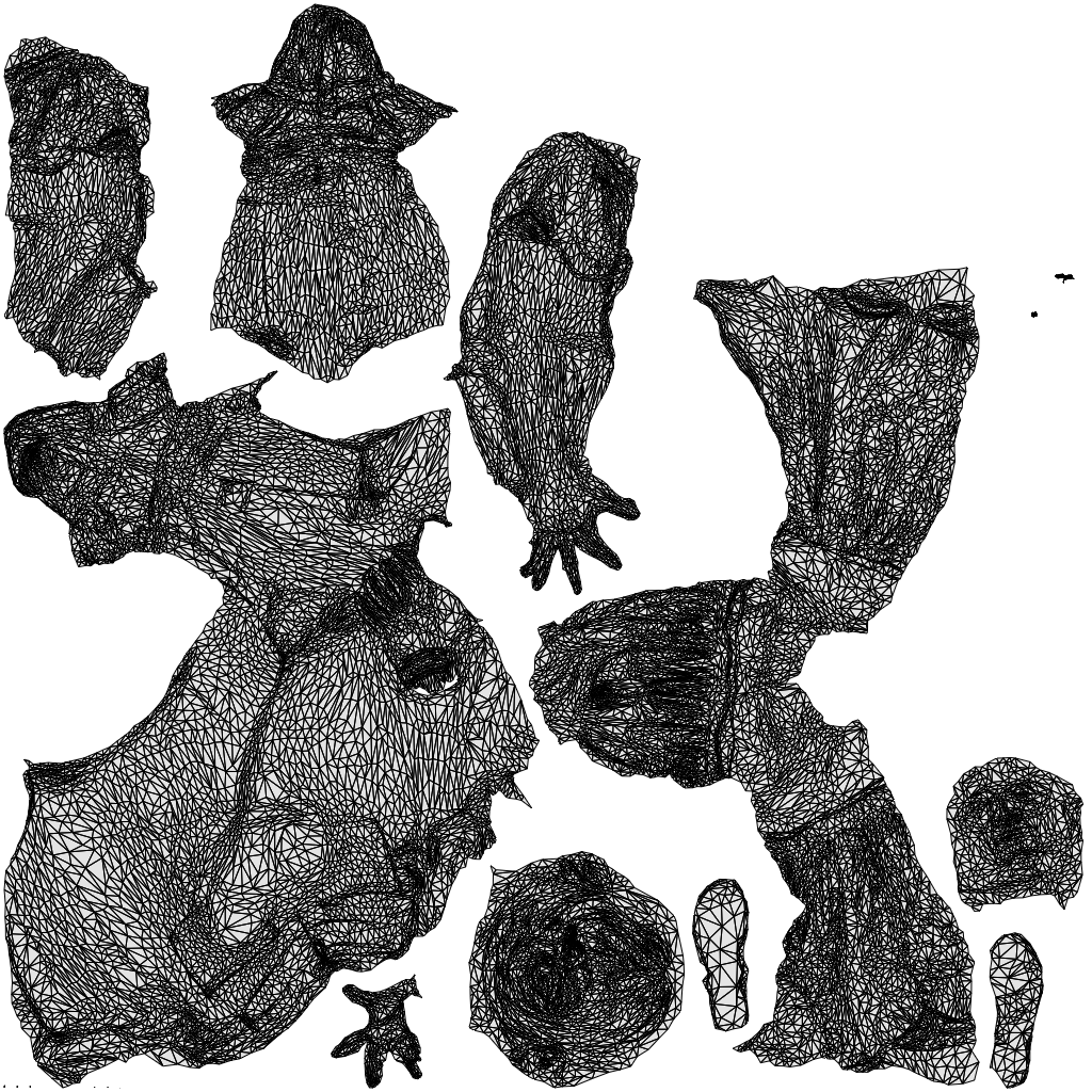 3D people model woman casual sitting, scanned human for 3ds Max rendering, wireframe top-down view