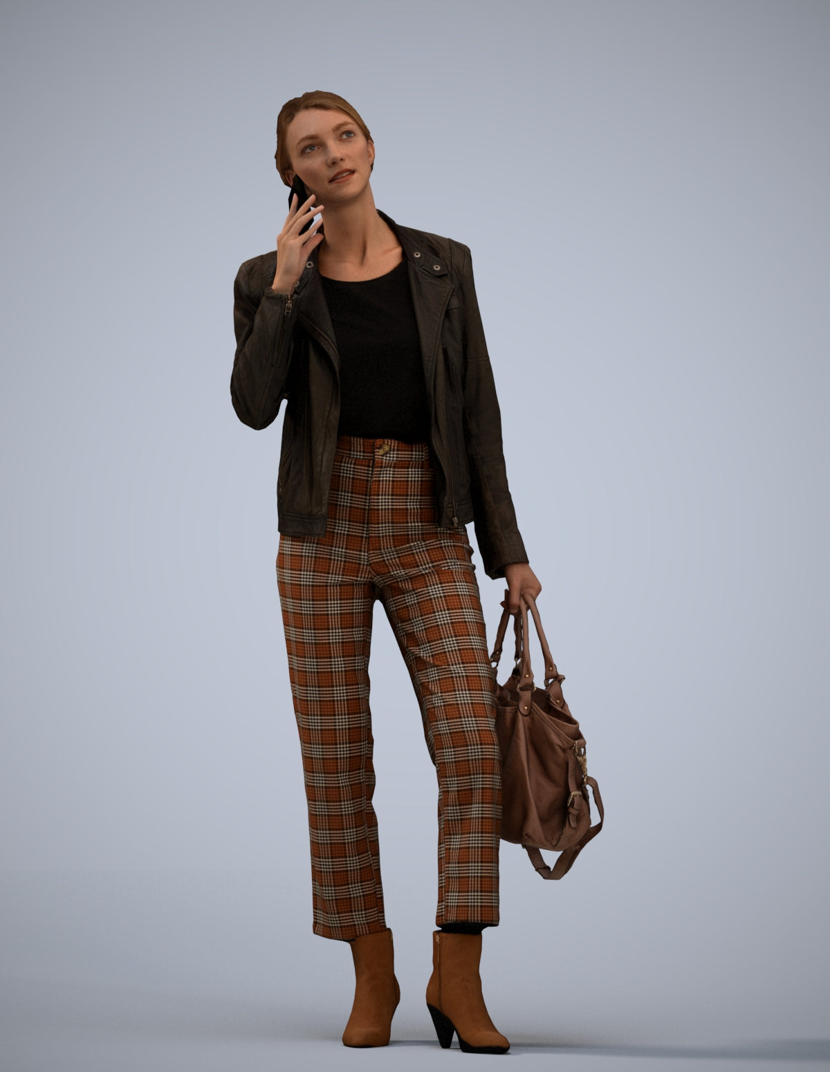 realistic 3D people woman business standing, render-ready for V-Ray and Corona, FBX OBJ
