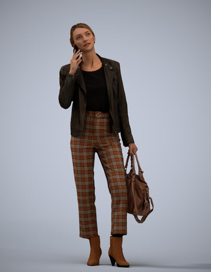 realistic 3D people woman business standing, render-ready for V-Ray and Corona, FBX OBJ