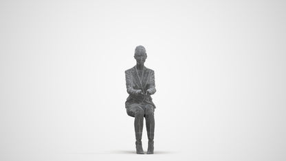 realistic 3D people woman business, render-ready for V-Ray and Corona, FBX OBJ, three-quarter front view render