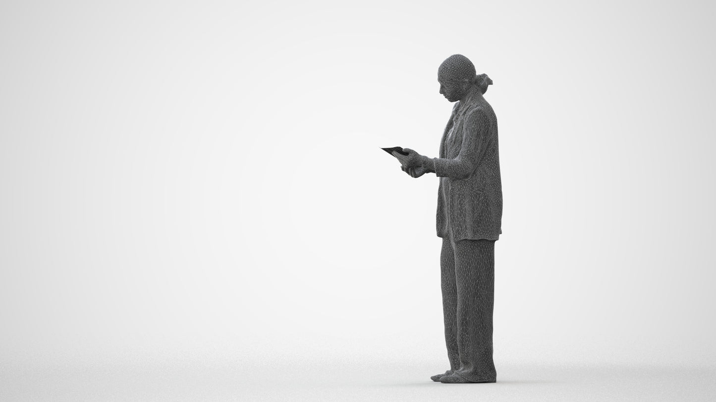 realistic 3D people woman business, render-ready for V-Ray and Corona, FBX OBJ, square thumbnail