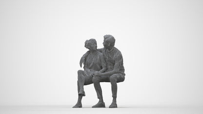 realistic 3D woman casual mix, scanned archviz people for Blender and 3ds Max, wireframe back view