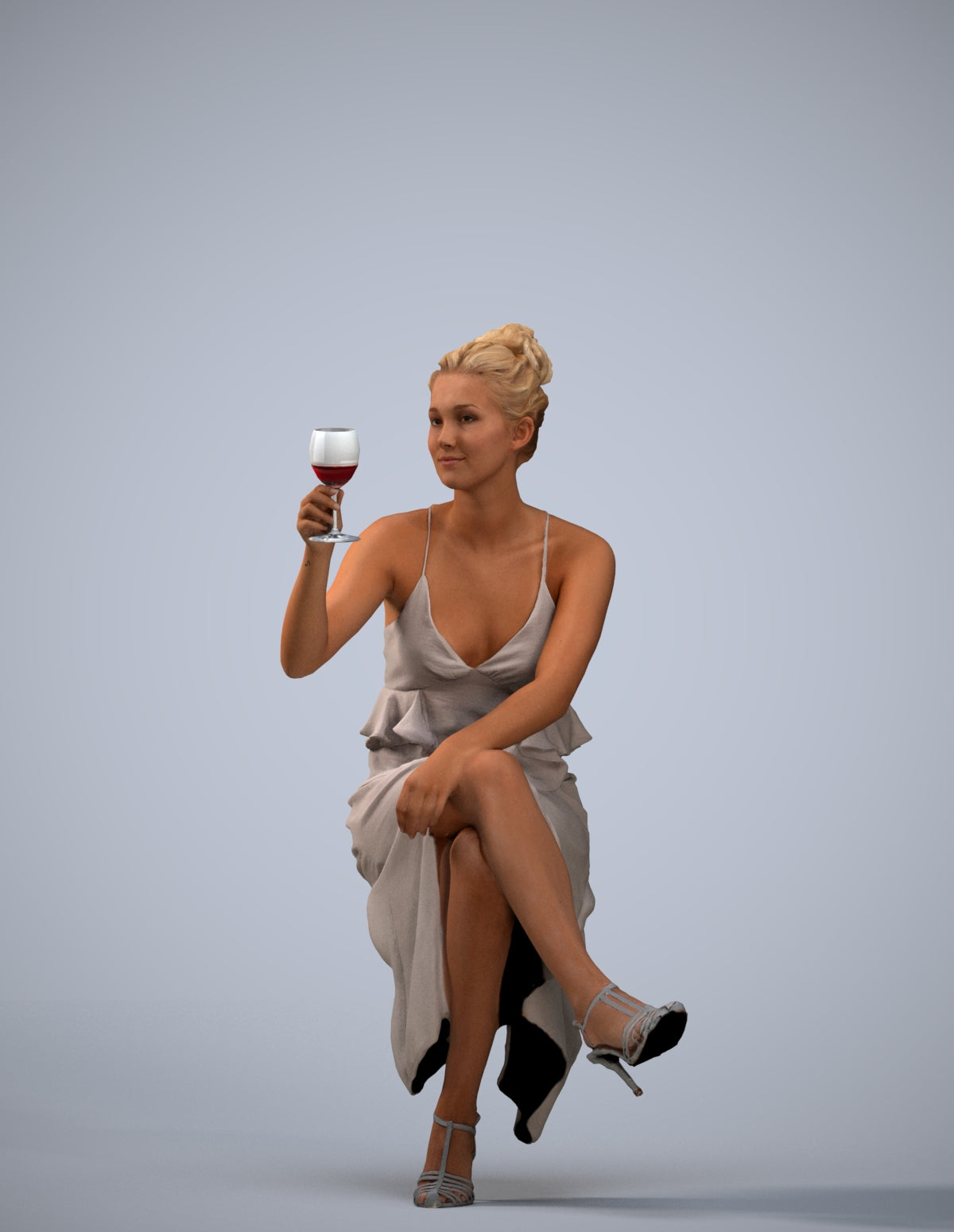 realistic 3D woman formal formalaffairs, scanned archviz people for Blender and 3ds Max