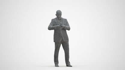 realistic 3D people man business, render-ready for V-Ray and Corona, FBX OBJ, three-quarter front view render