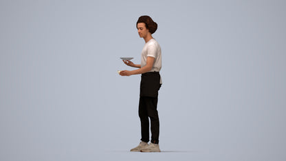 realistic 3D people man standing, render-ready for V-Ray and Corona, FBX OBJ, top-down view render