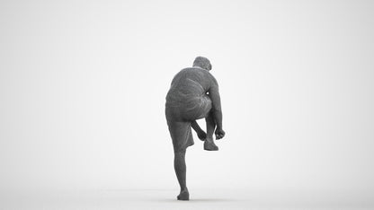 realistic 3D human man sport, archviz people FBX OBJ for Blender, wireframe front view