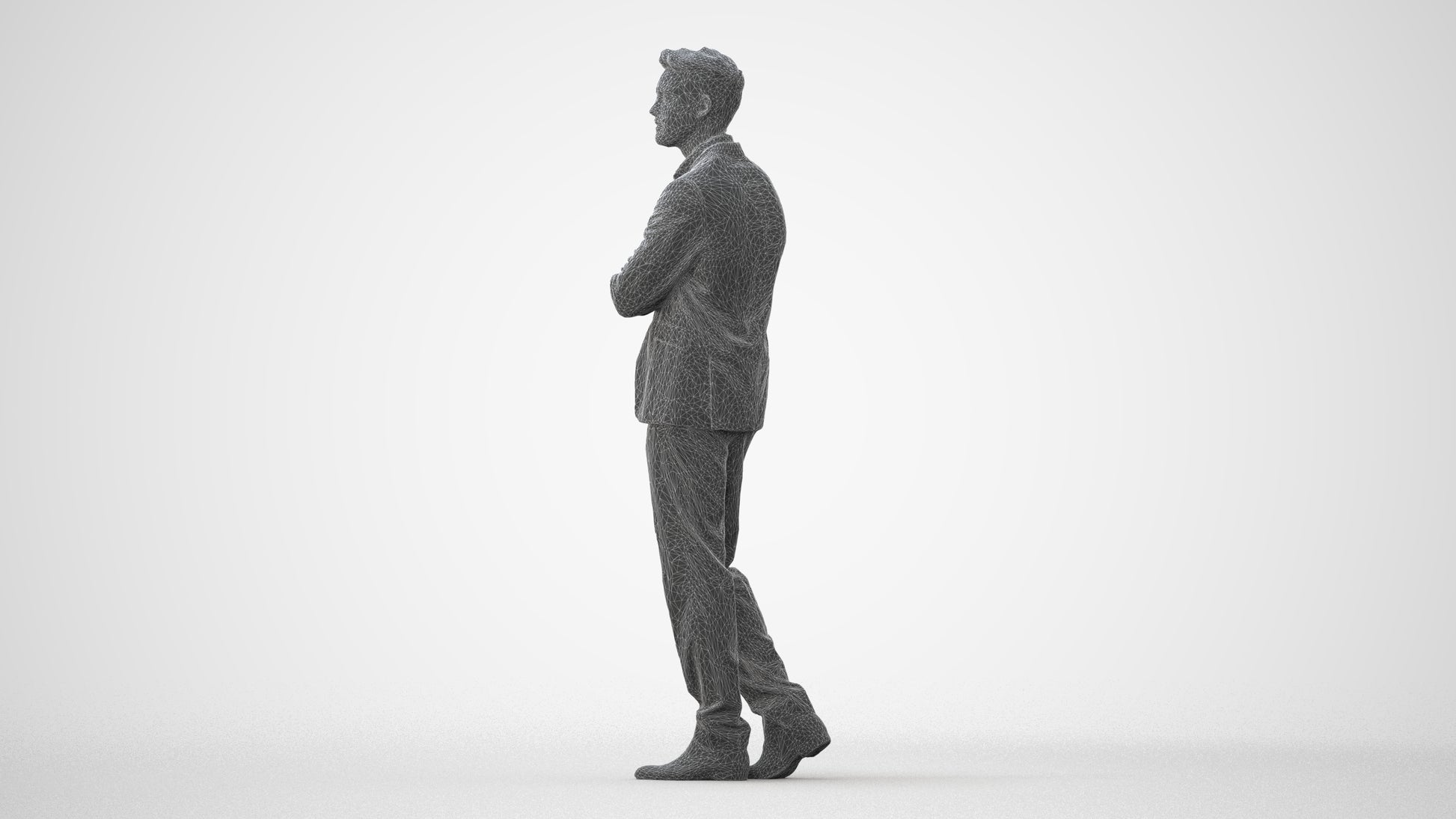 photogrammetry 3D man business, realistic human model archviz FBX, square thumbnail