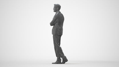 photogrammetry 3D man business, realistic human model archviz FBX, square thumbnail
