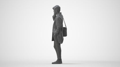 realistic 3D people man business standing, render-ready for V-Ray and Corona, FBX OBJ, square thumbnail
