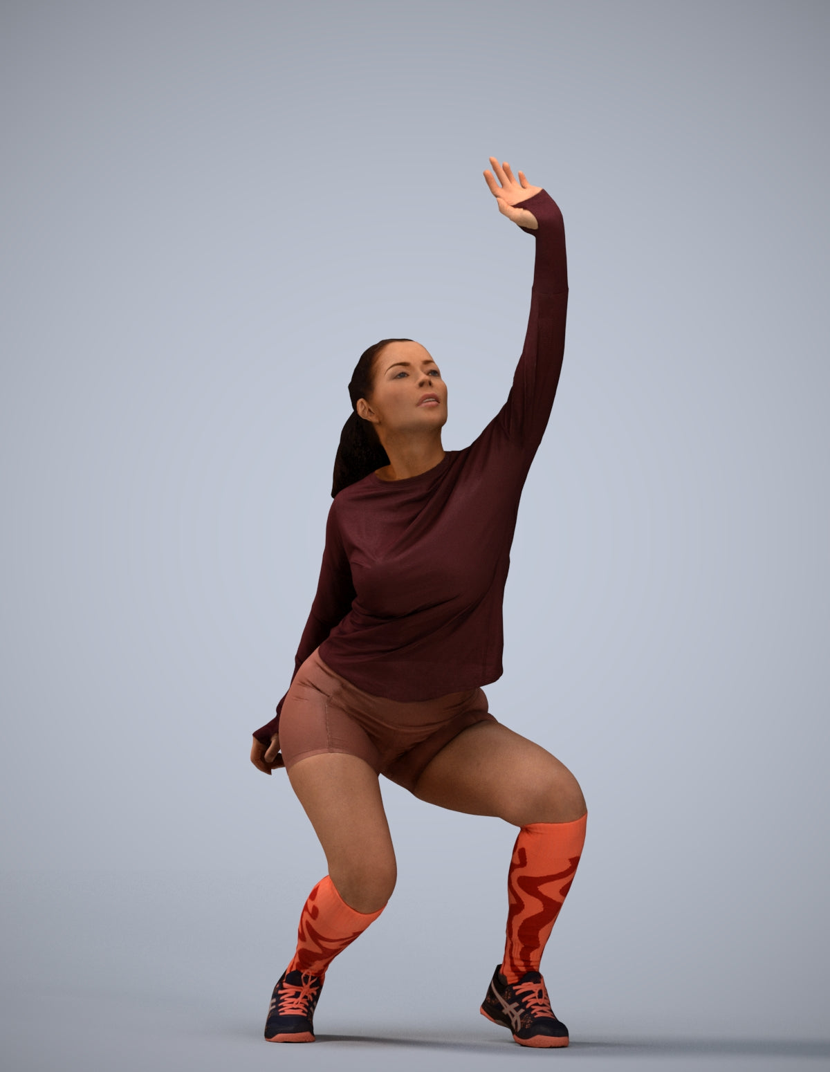 photogrammetry 3D woman sport, realistic human model archviz FBX