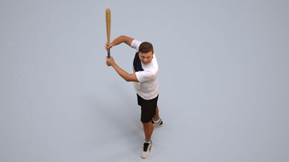 3D scanned man sport, photorealistic archviz people for Enscape and SketchUp, back view render