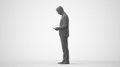 scanned 3D man business, photogrammetry people for Enscape and V-Ray, square thumbnail