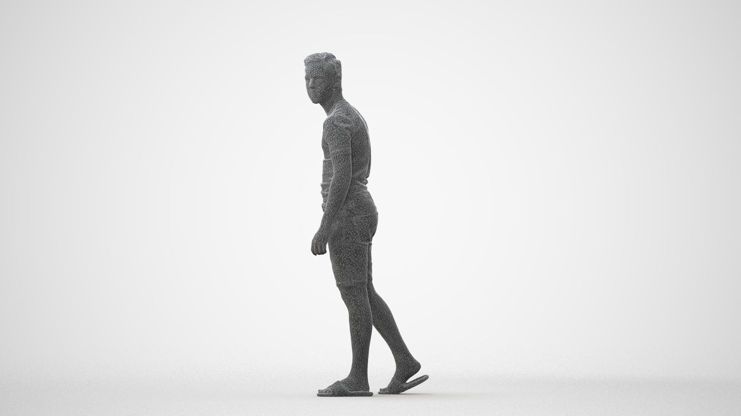 scanned 3D boy casual kids, photogrammetry people for Enscape and V-Ray, square thumbnail