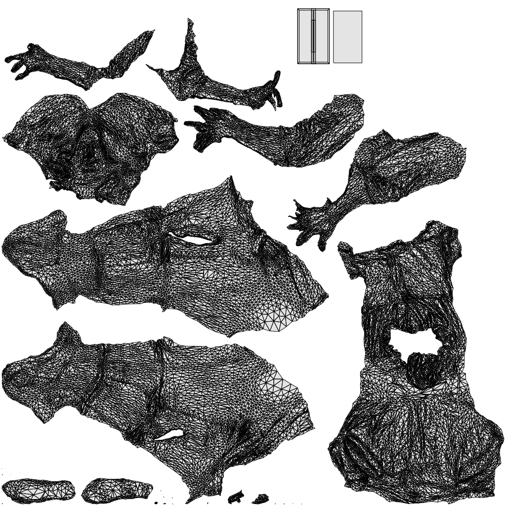 3D people model woman casual sitting, scanned human for 3ds Max rendering, wireframe top-down view