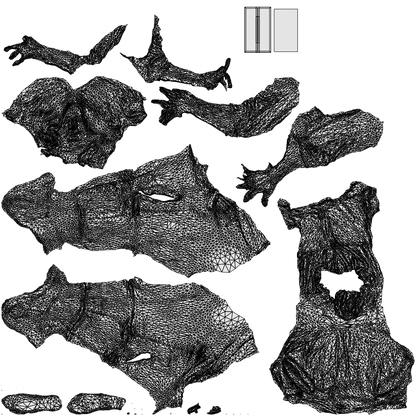 3D people model woman casual sitting, scanned human for 3ds Max rendering, wireframe top-down view
