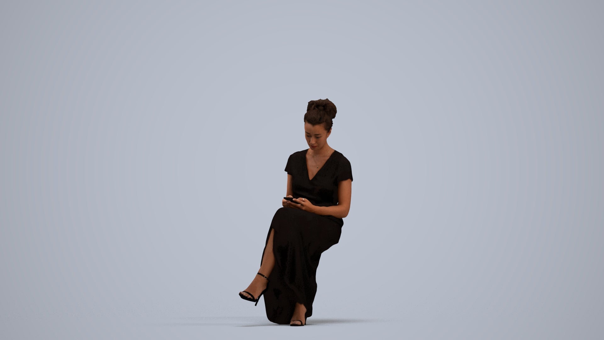3D people model woman formal formalaffairs, scanned human for 3ds Max rendering, standing pose render