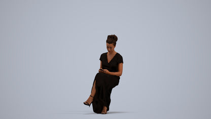 3D people model woman formal formalaffairs, scanned human for 3ds Max rendering, standing pose render