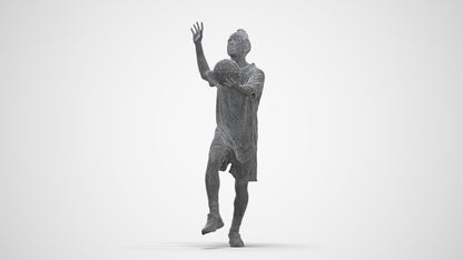 scanned 3D man sport, photogrammetry people for Enscape and V-Ray, three-quarter front view render