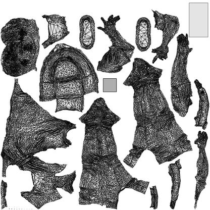 3D scanned man standing casual, photorealistic archviz people for Enscape and SketchUp, wireframe top-down view