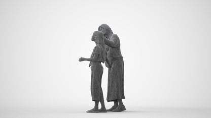3D people model girl casual kids, scanned human for 3ds Max rendering, square thumbnail