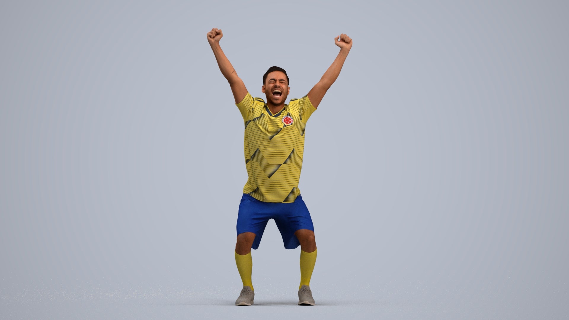 realistic 3D people man sport, render-ready for V-Ray and Corona, FBX OBJ, standing pose render